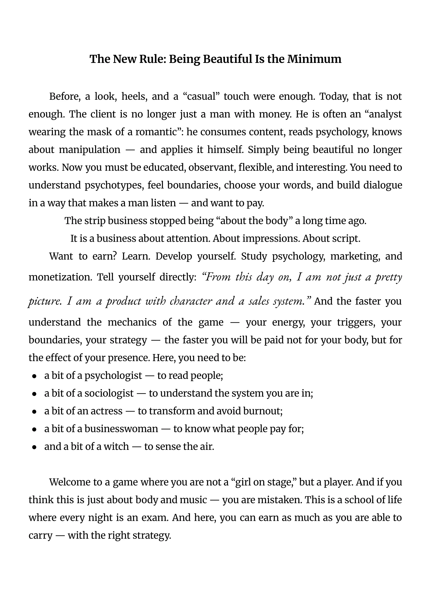 Book preview: Being Beautiful Is the Minimum